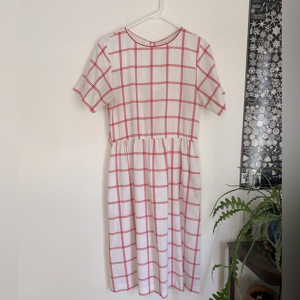 Vintage windowpane check dress